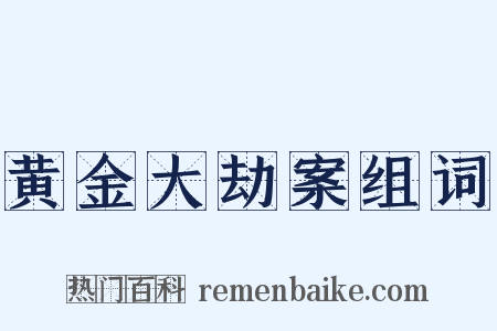 黄金大劫案组词是什么意思的图片